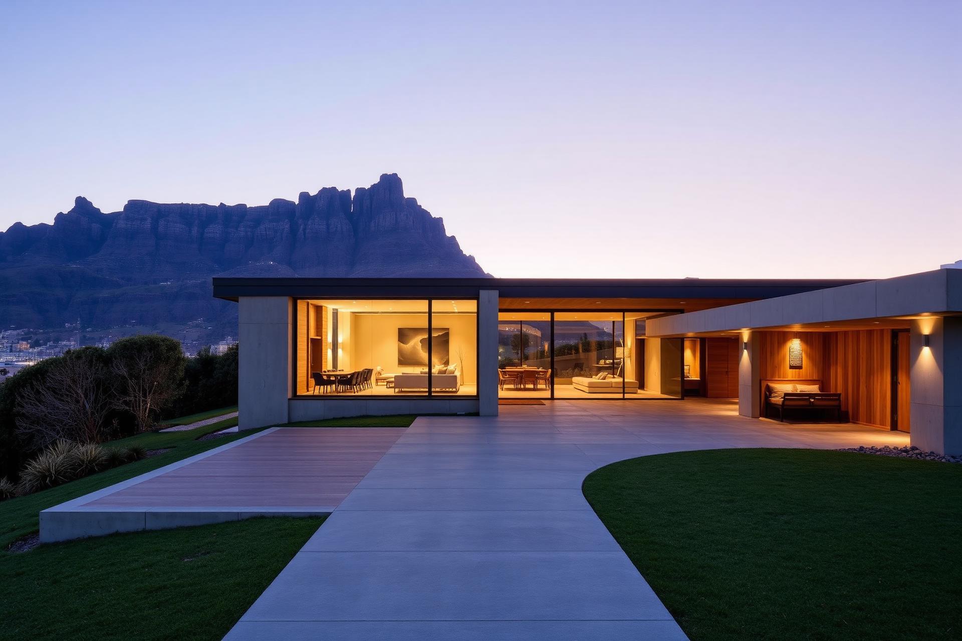 Contemporary Cape Town residence with Table Mountain backdrop, designed by VBBA